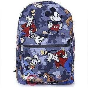 16" Mickey Mouse  PRINT OVER Backpack - GREY A11510